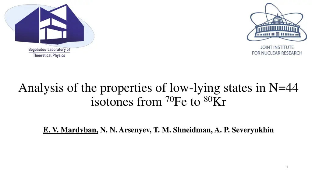 analysis of the properties of low lying states