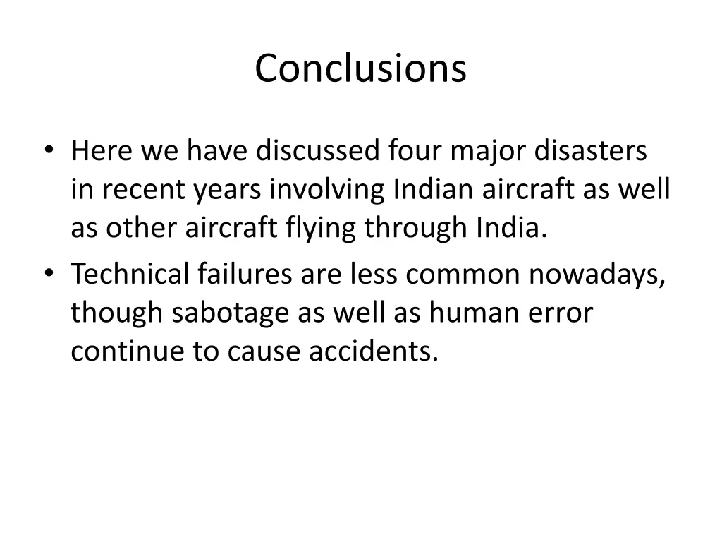 conclusions