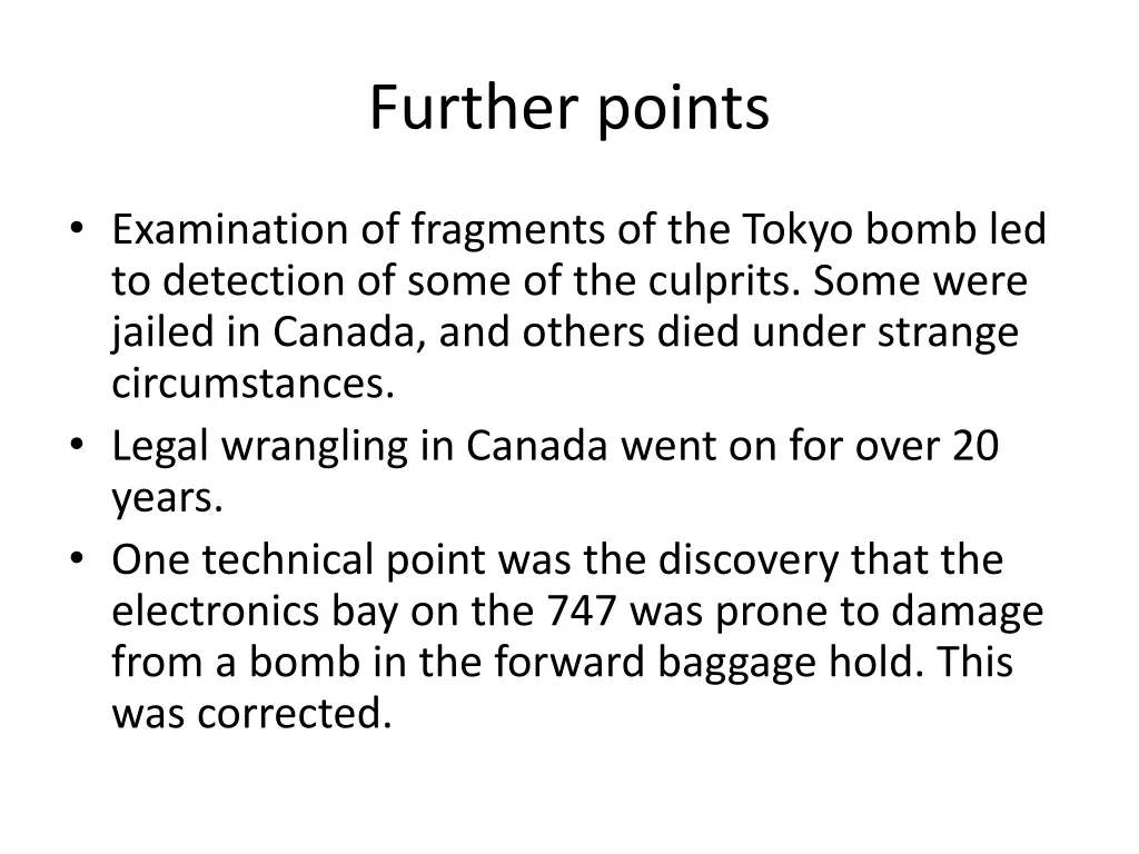 further points