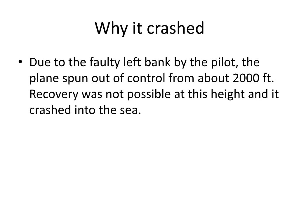 why it crashed
