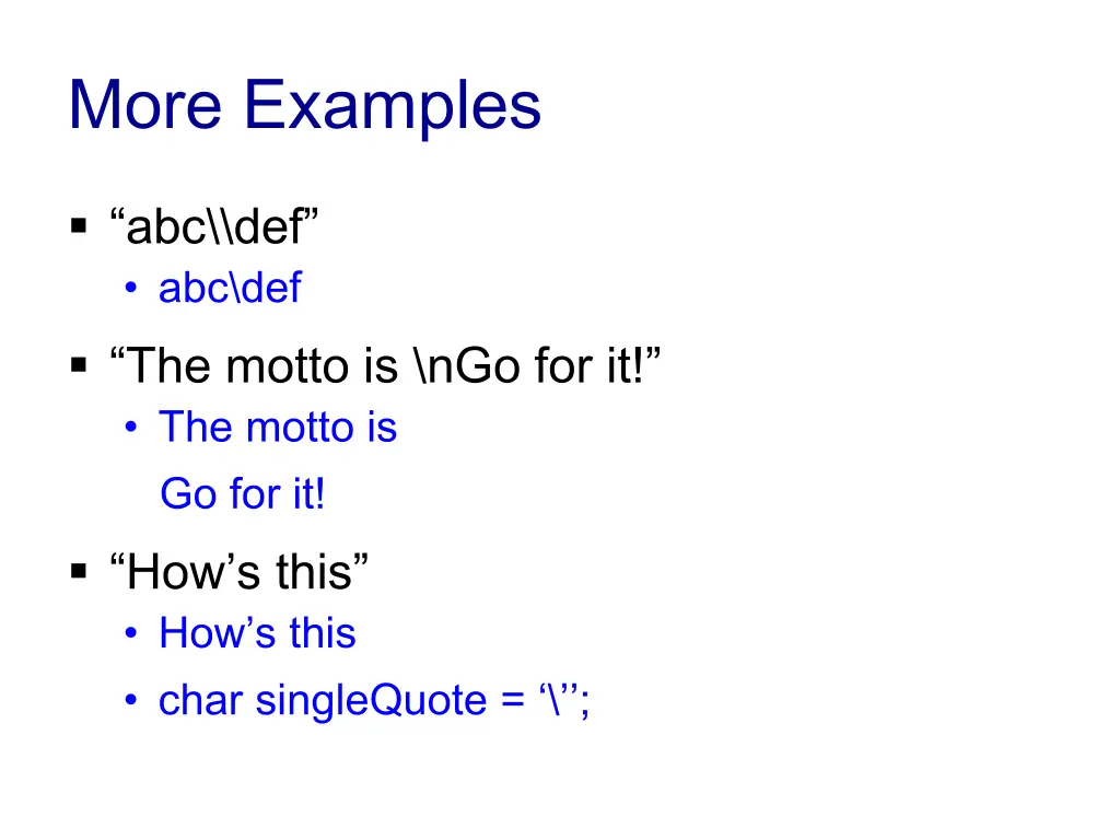more examples