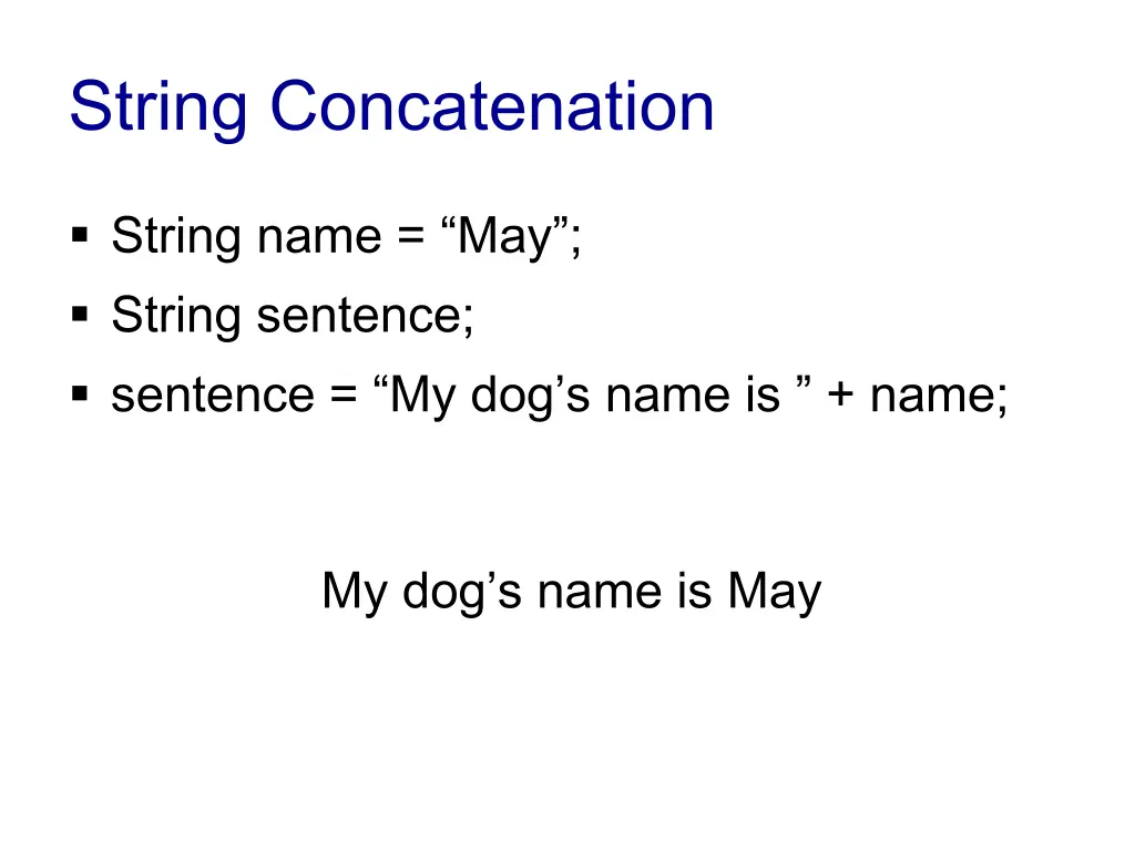 string concatenation