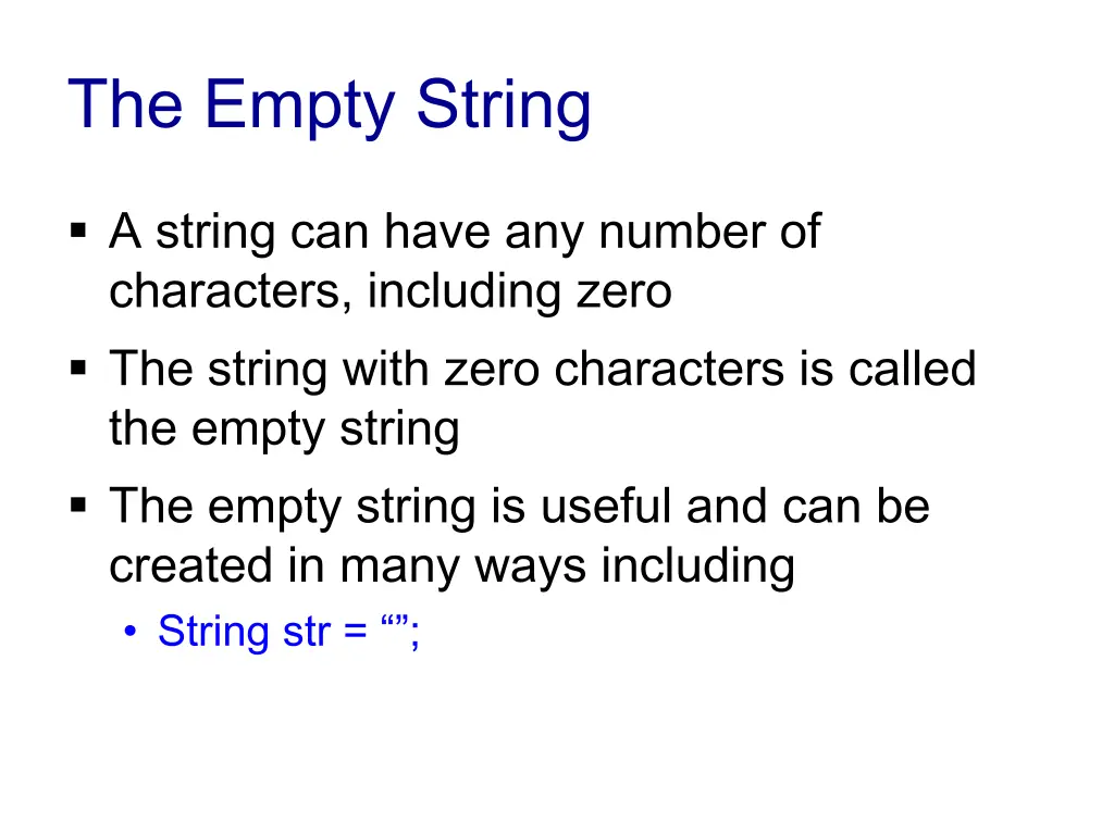the empty string