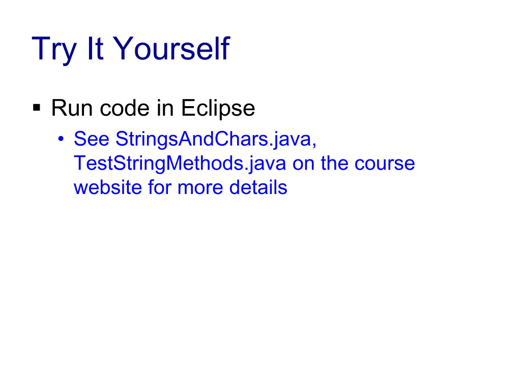 try it yourself