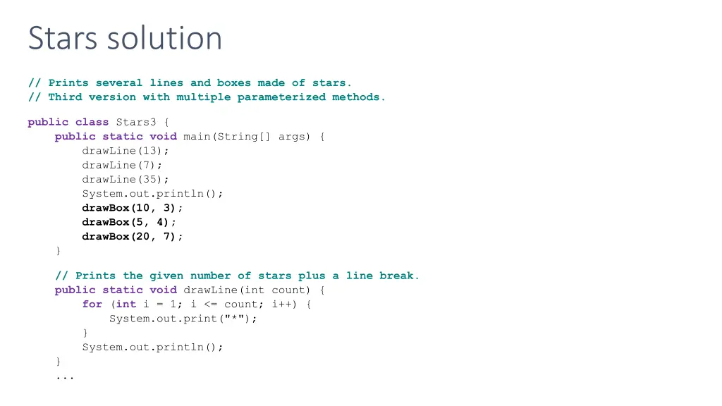stars solution 1