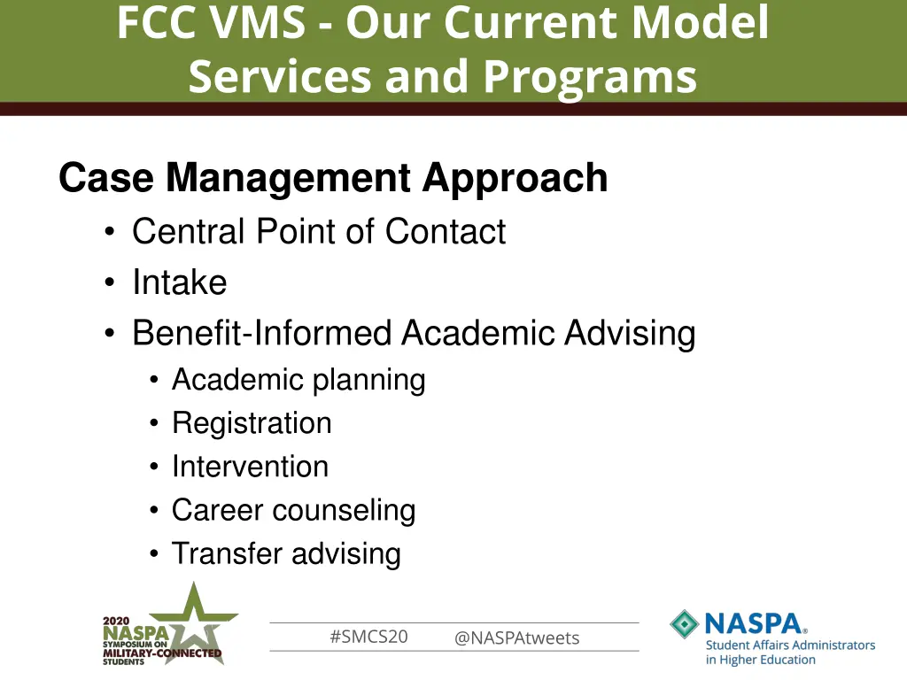fcc vms our current model services and programs