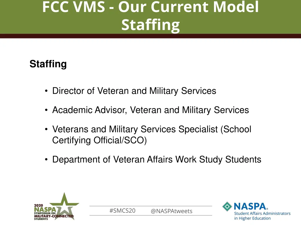 fcc vms our current model staffing