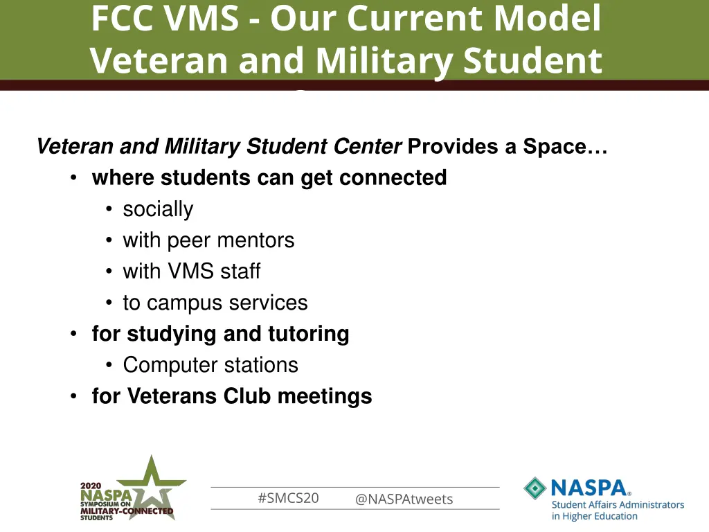 fcc vms our current model veteran and military
