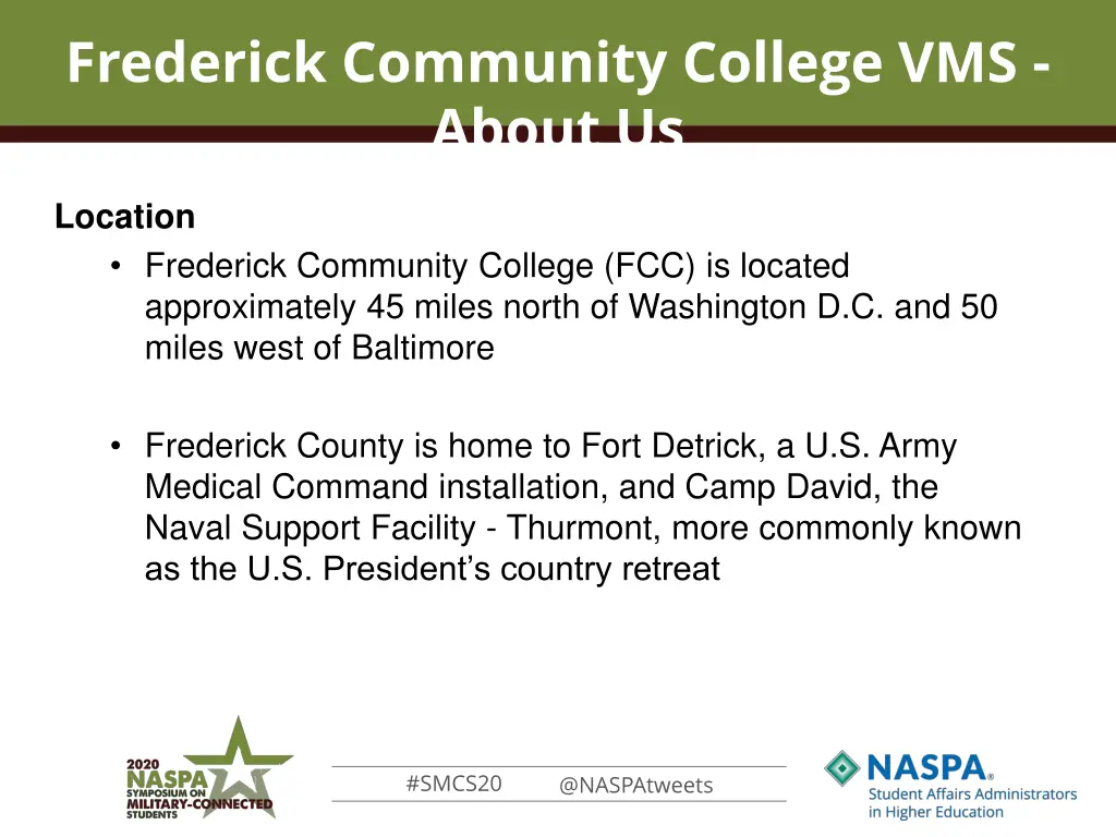 frederick community college vms about us