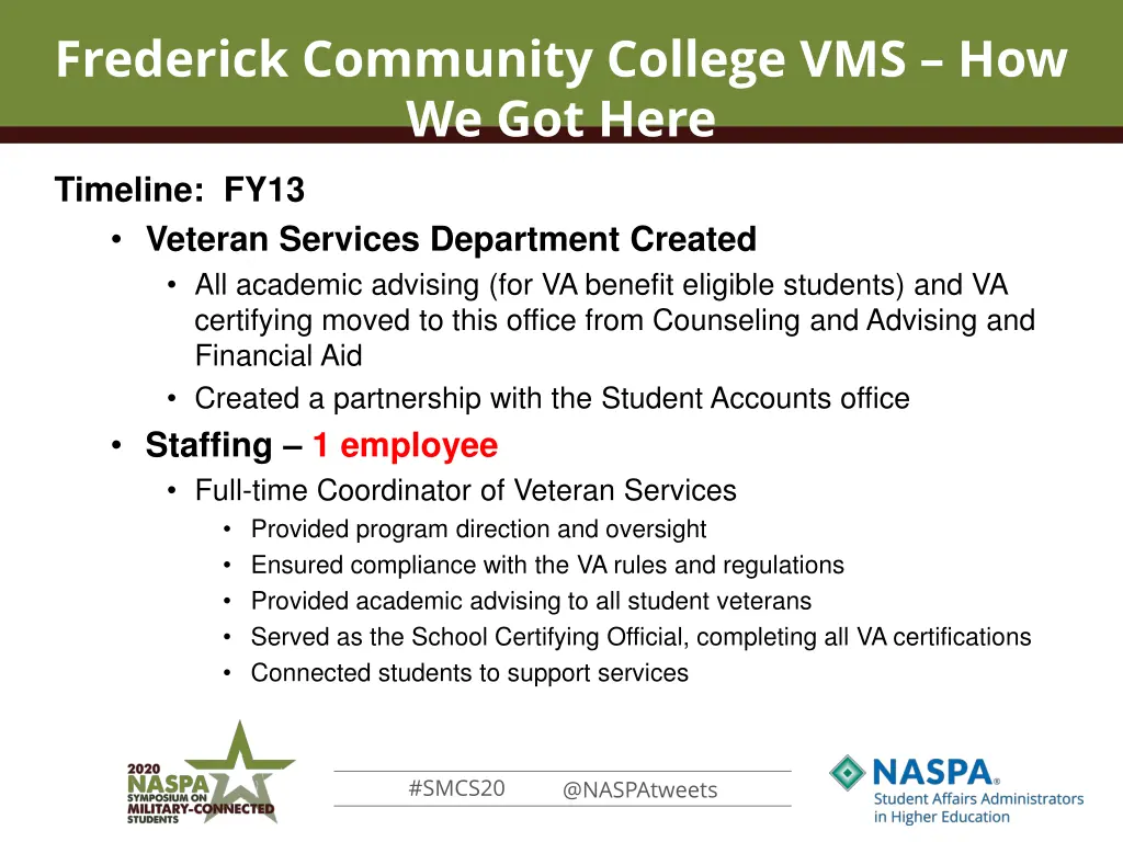 frederick community college vms how we got here 1