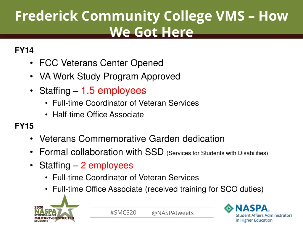 frederick community college vms how we got here 2