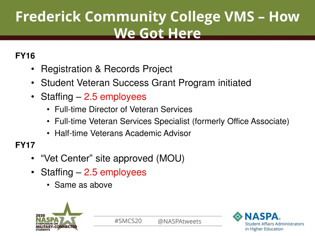 frederick community college vms how we got here 3