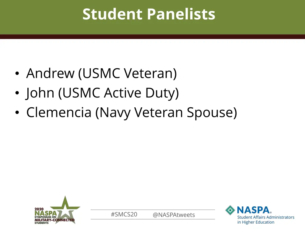 student panelists