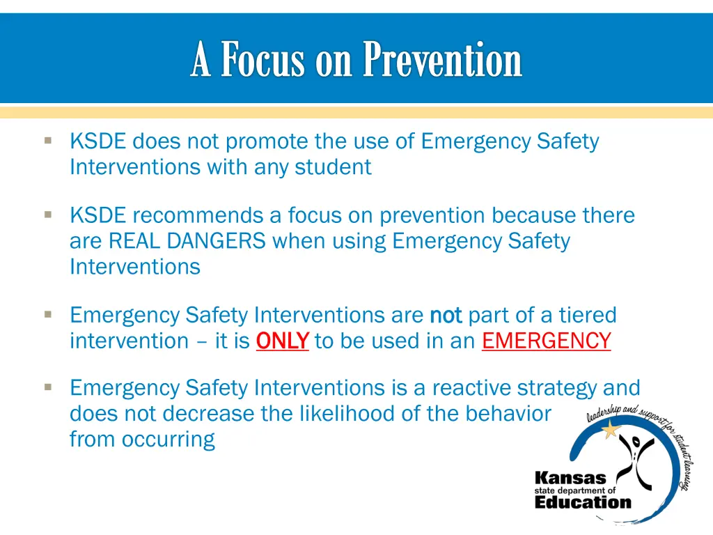 a focus on prevention