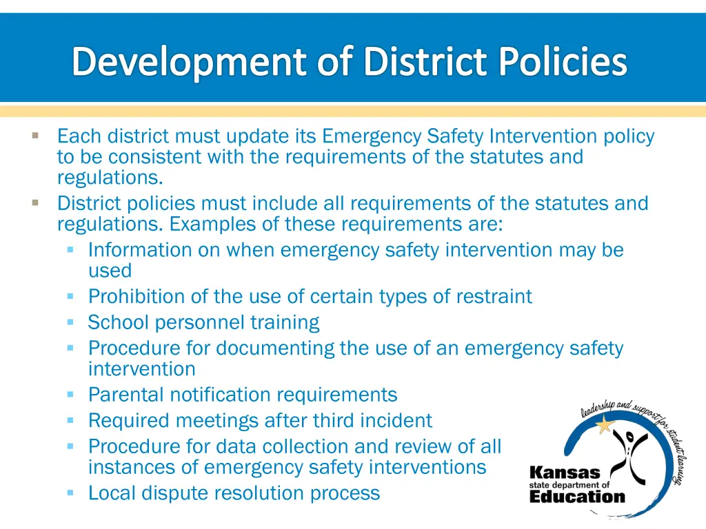 development of district policies