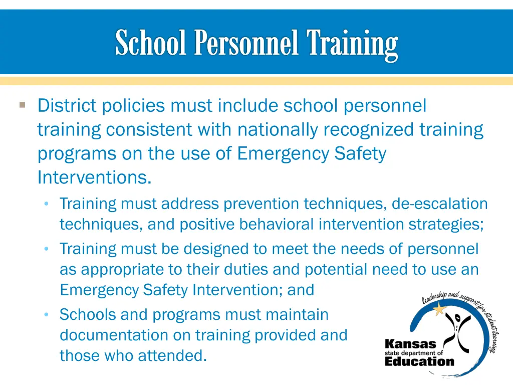 school personnel training