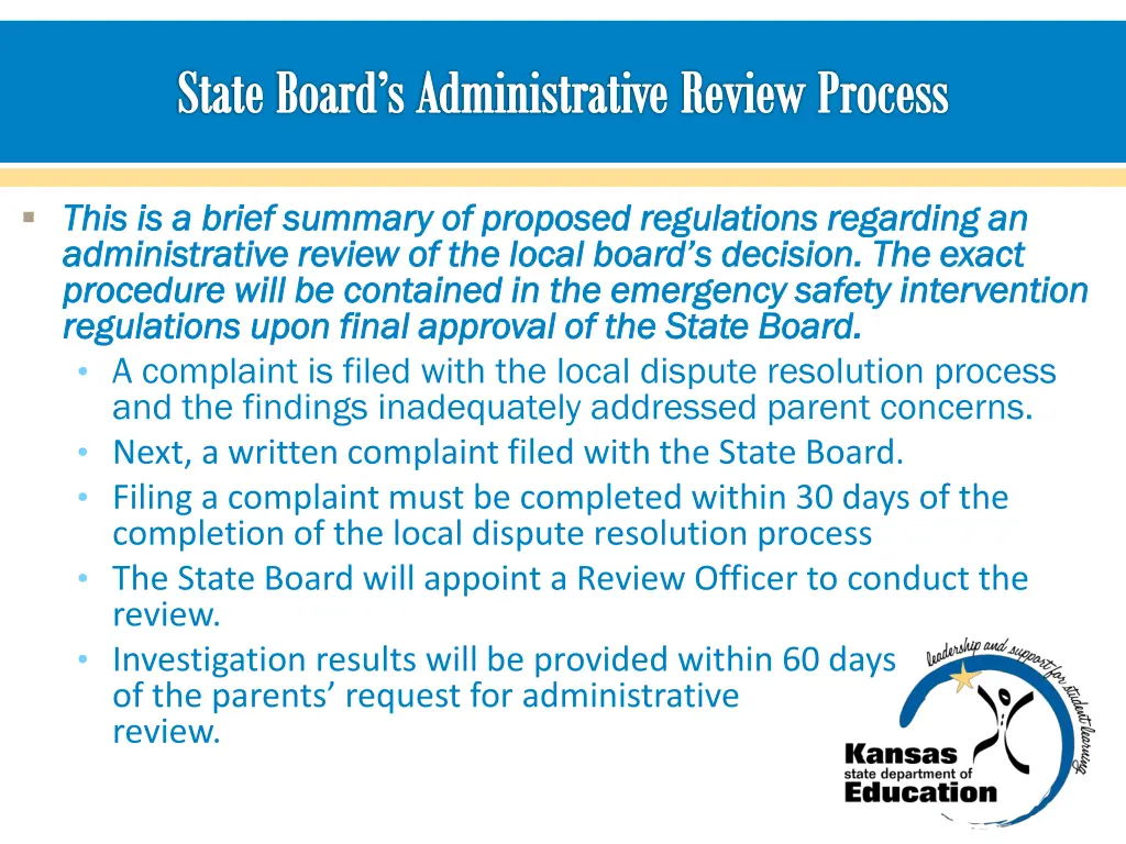 state board s administrative review process