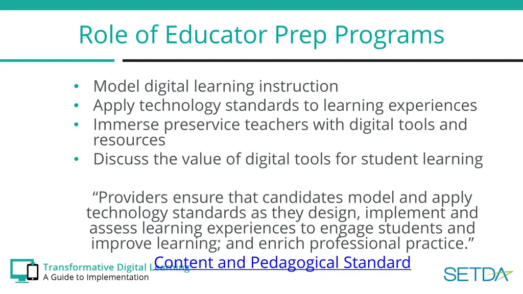 role of educator prep programs