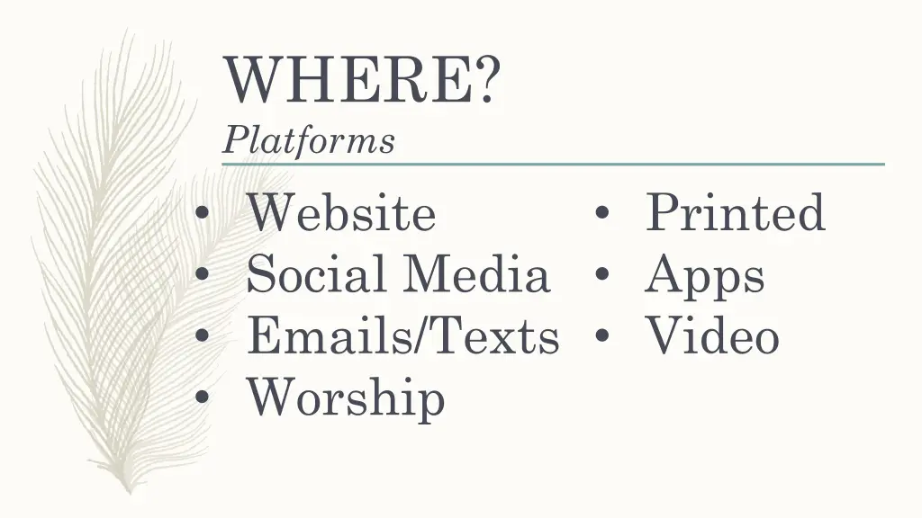 where platforms website social media emails texts