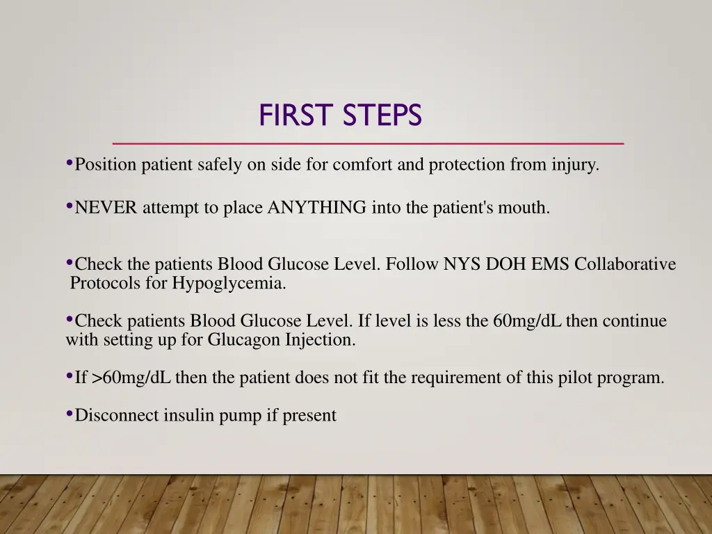 first steps