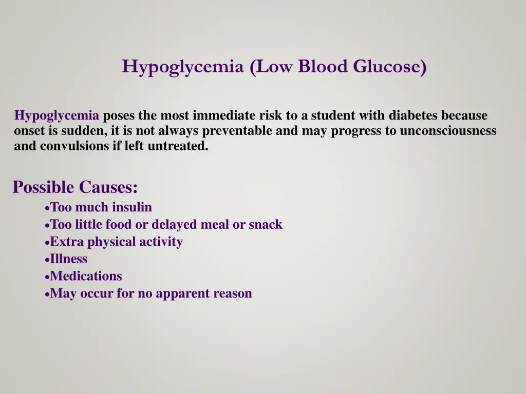 hypoglycemia low blood glucose