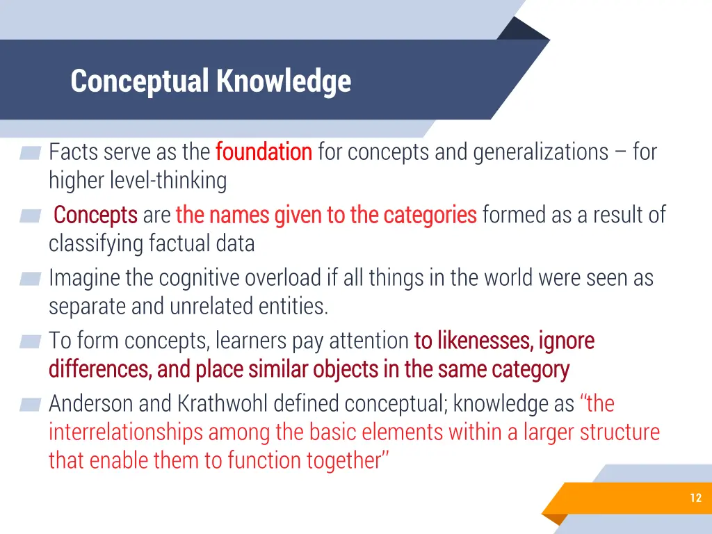 conceptual knowledge