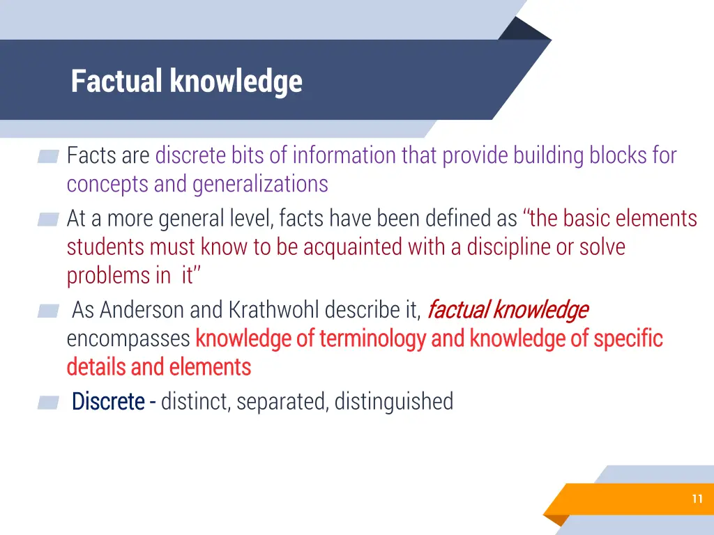 factual knowledge
