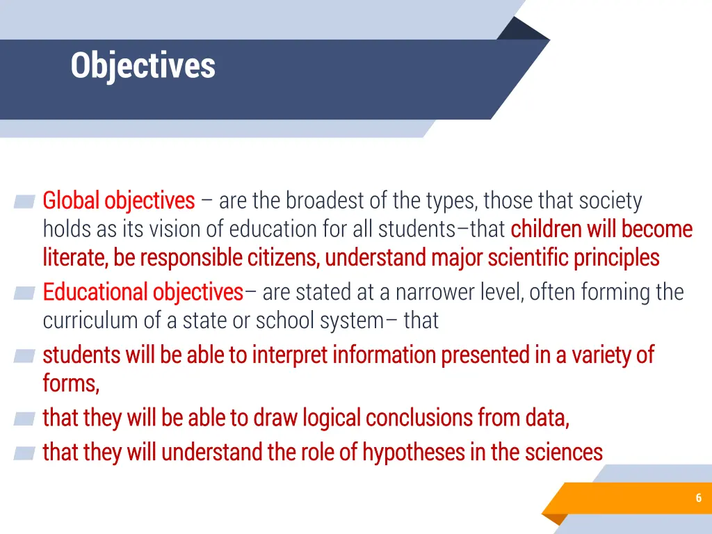 objectives
