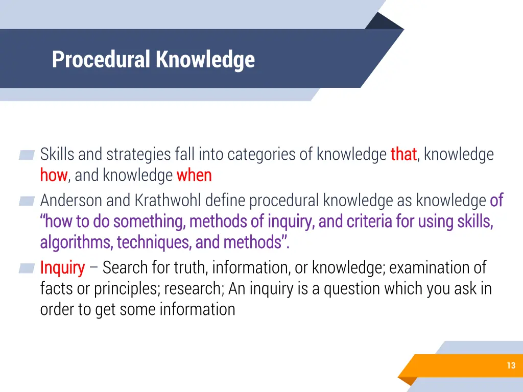 procedural knowledge