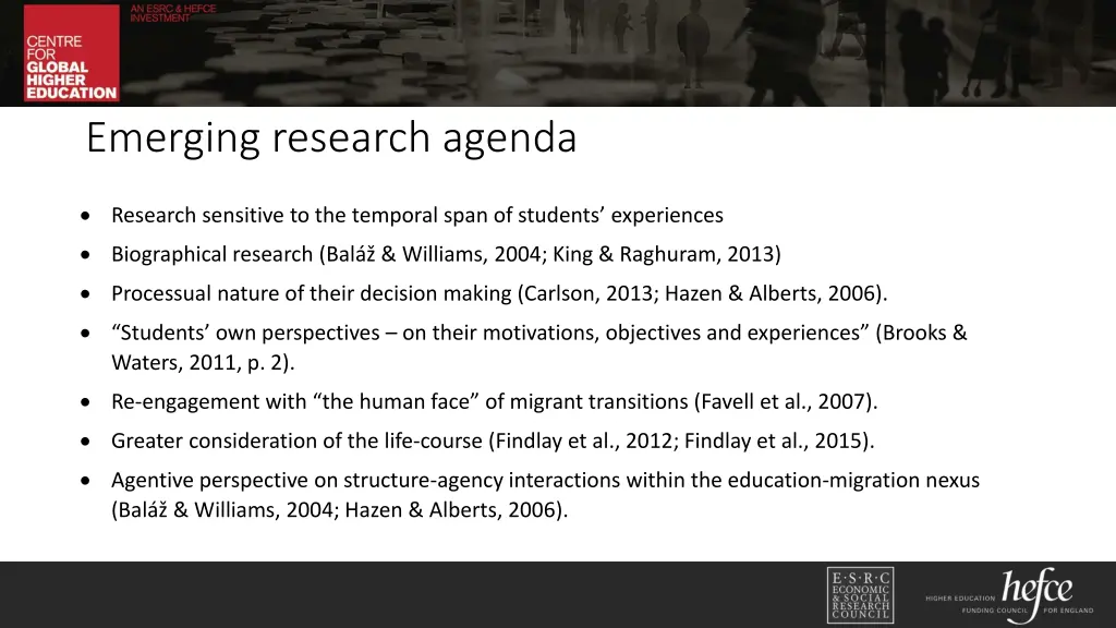 emerging research agenda