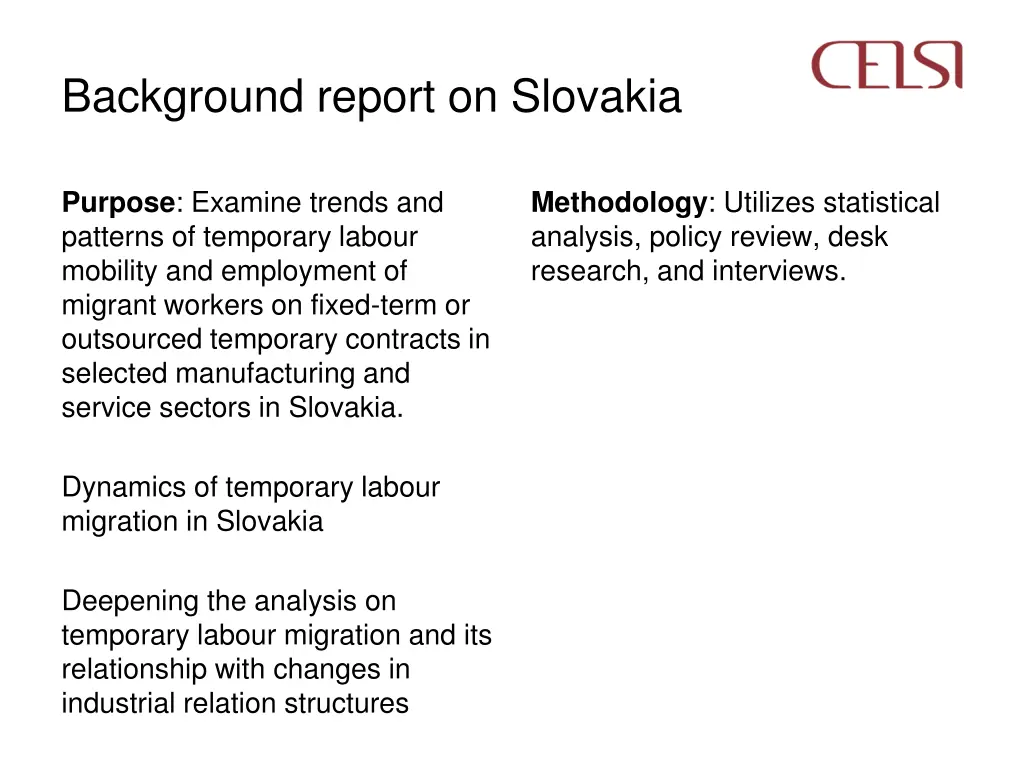 background report on slovakia