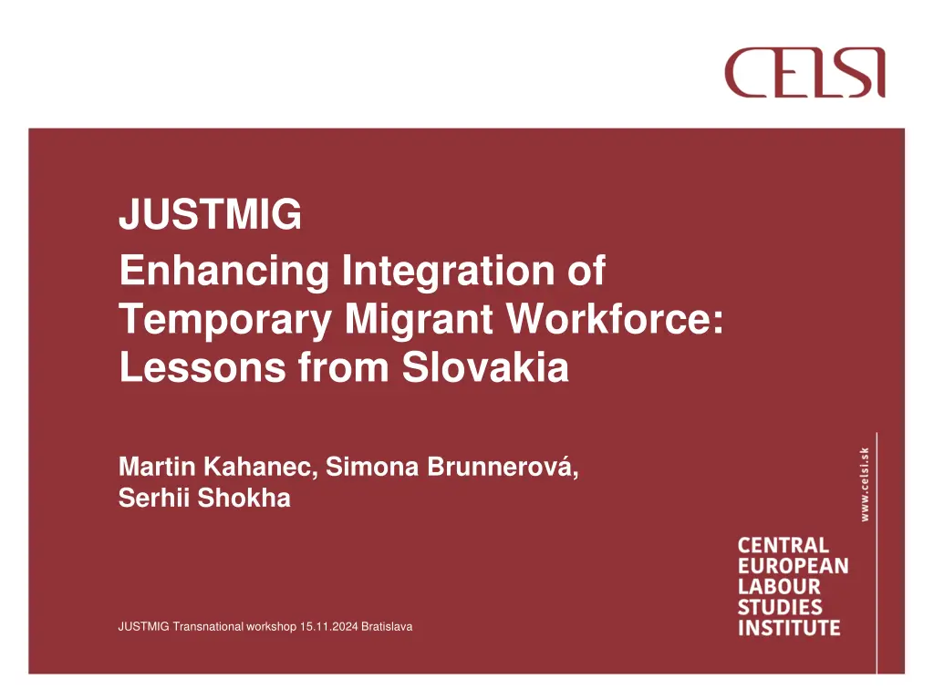 justmig enhancing integration of temporary