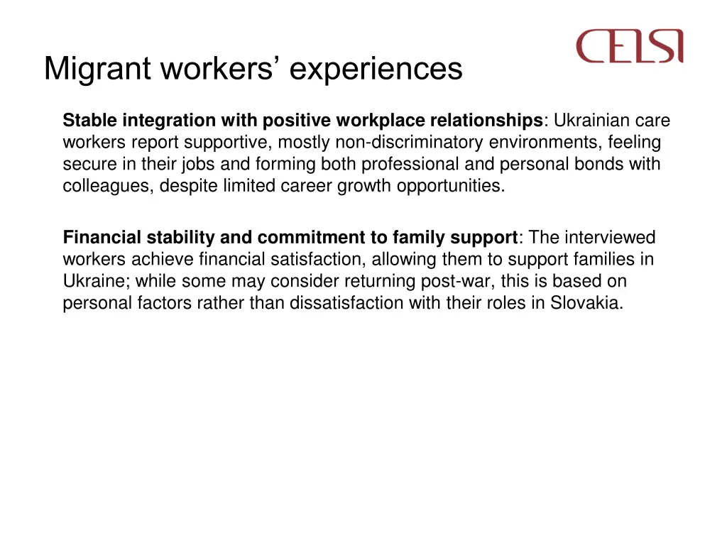 migrant workers experiences