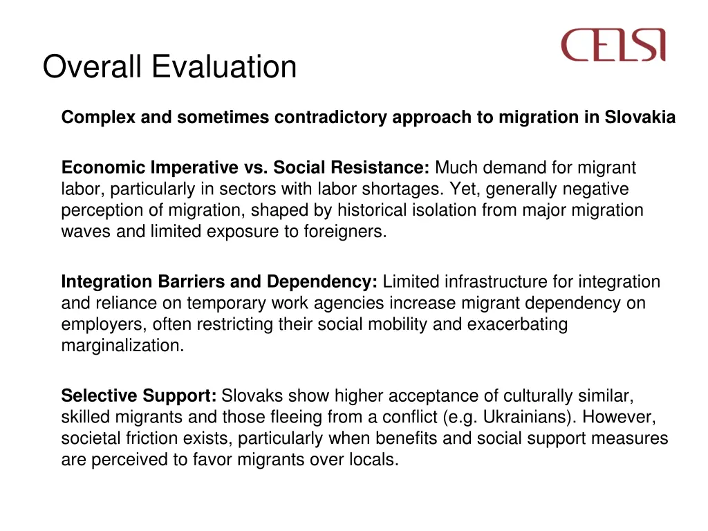 overall evaluation