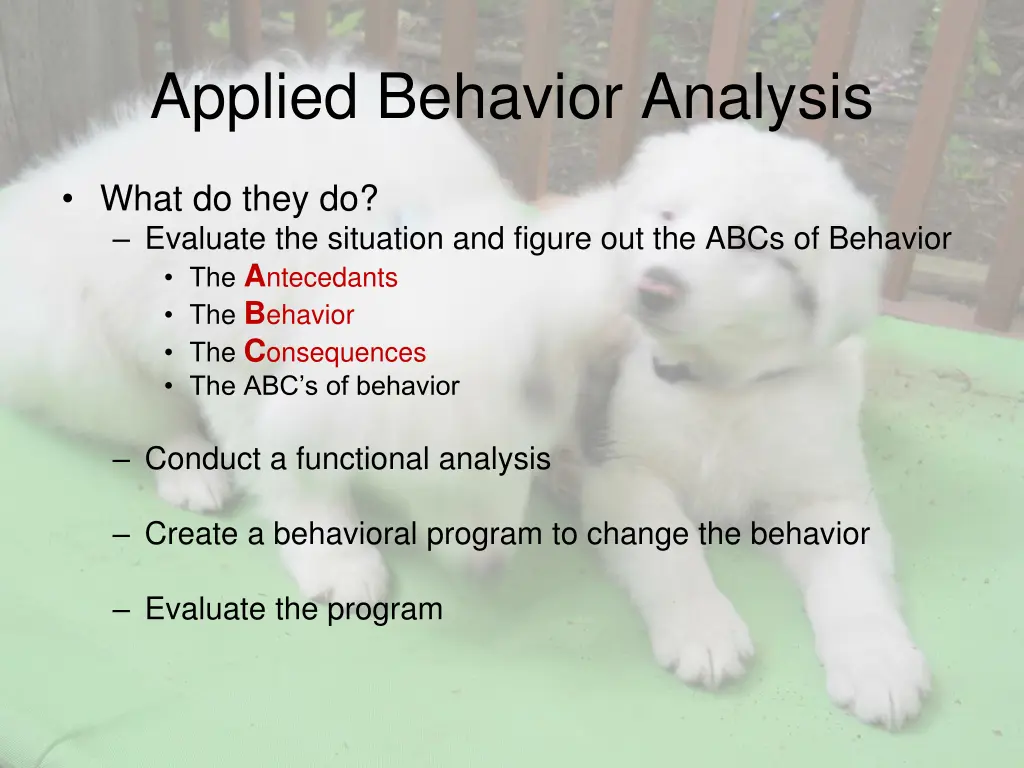 applied behavior analysis 1