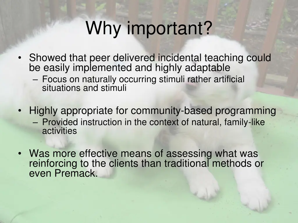 why important