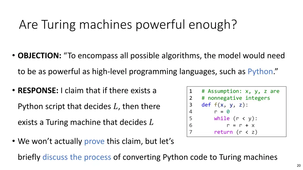are turing machines powerful enough