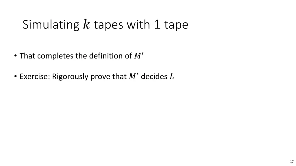 simulating tapes with 1 tape 3