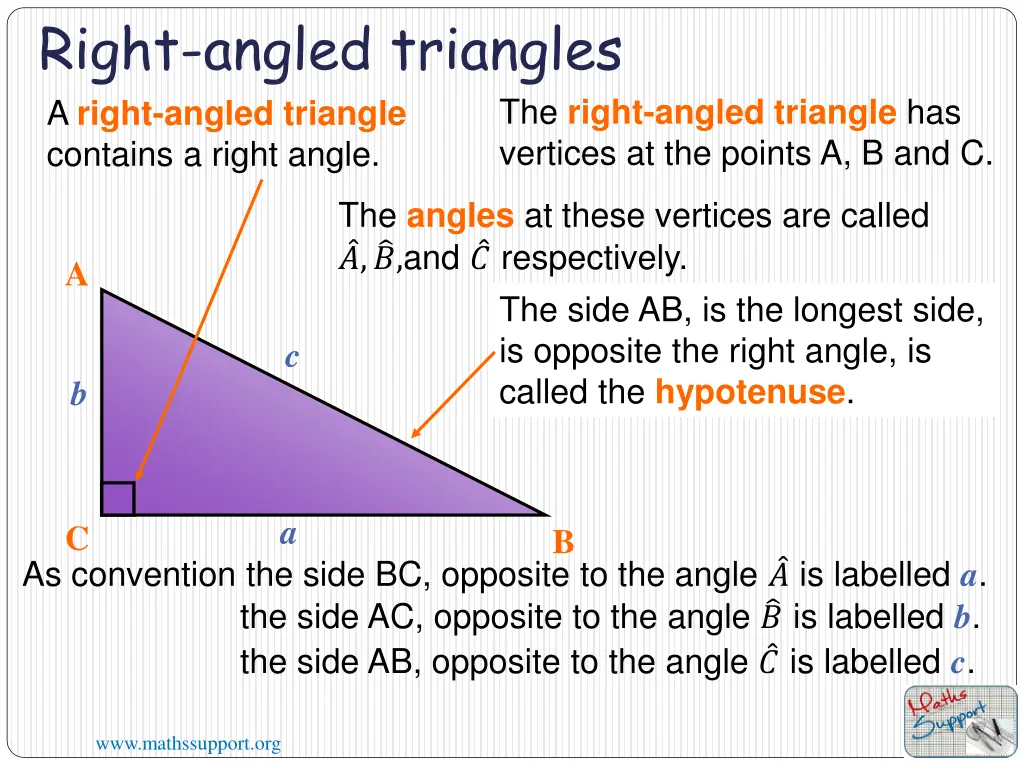 right angled triangles a right angled triangle