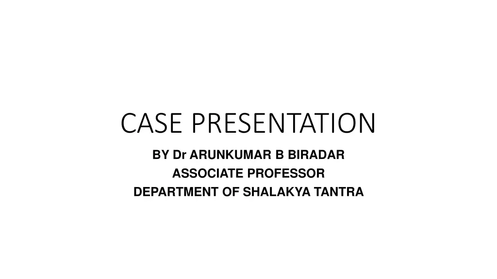 case presentation