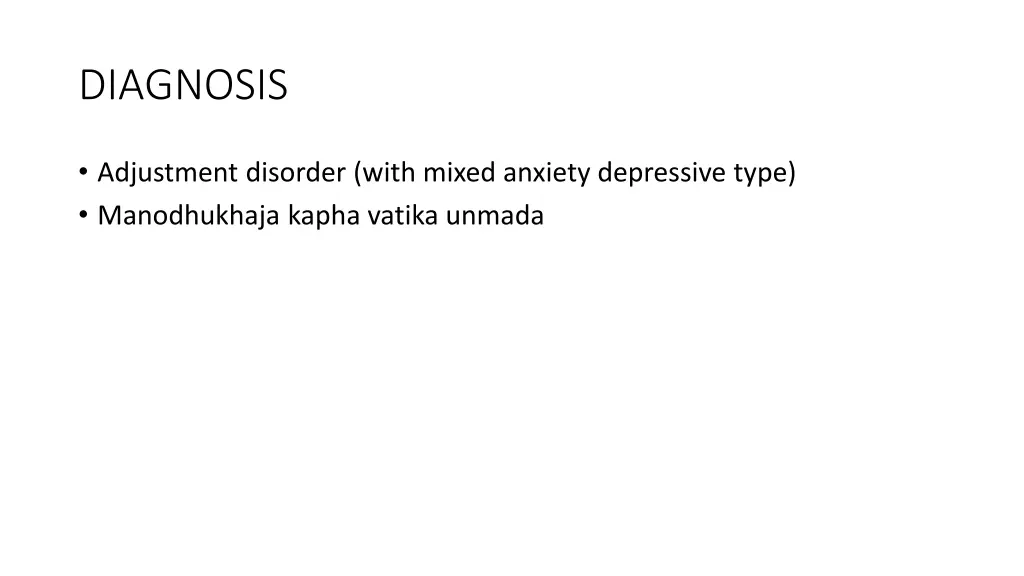 diagnosis