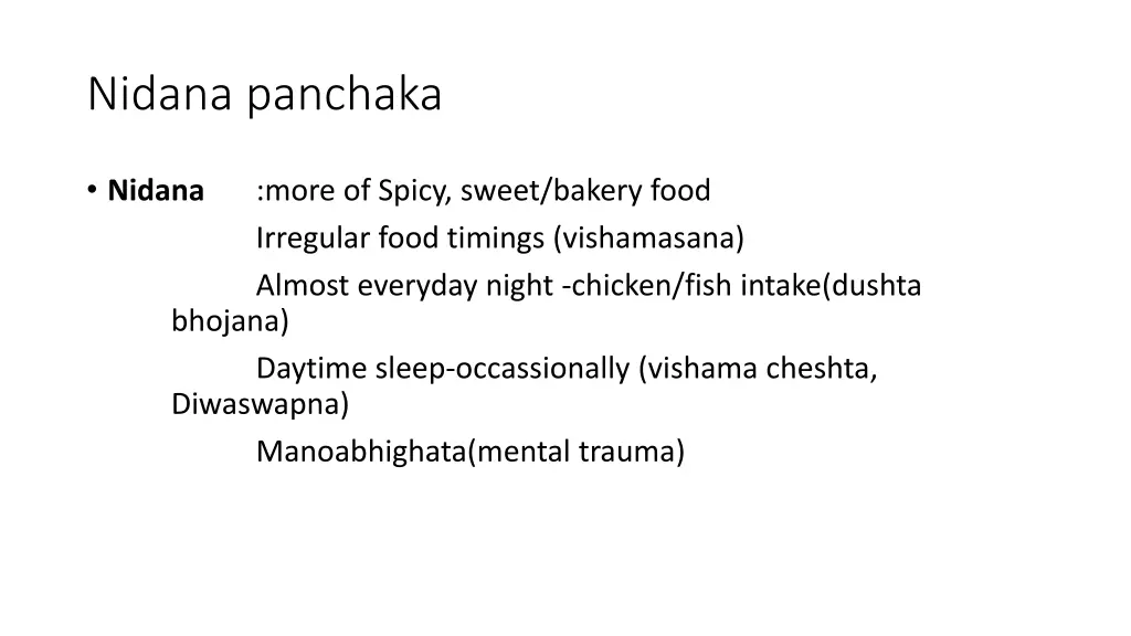 nidana panchaka