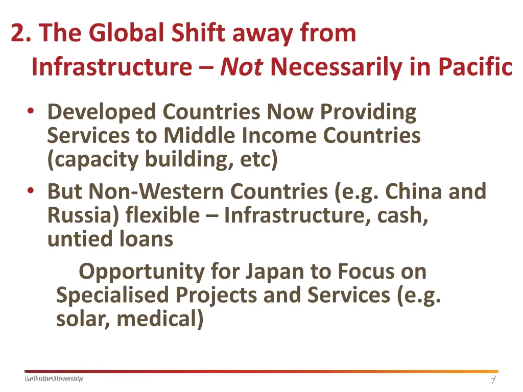 2 the global shift away from infrastructure