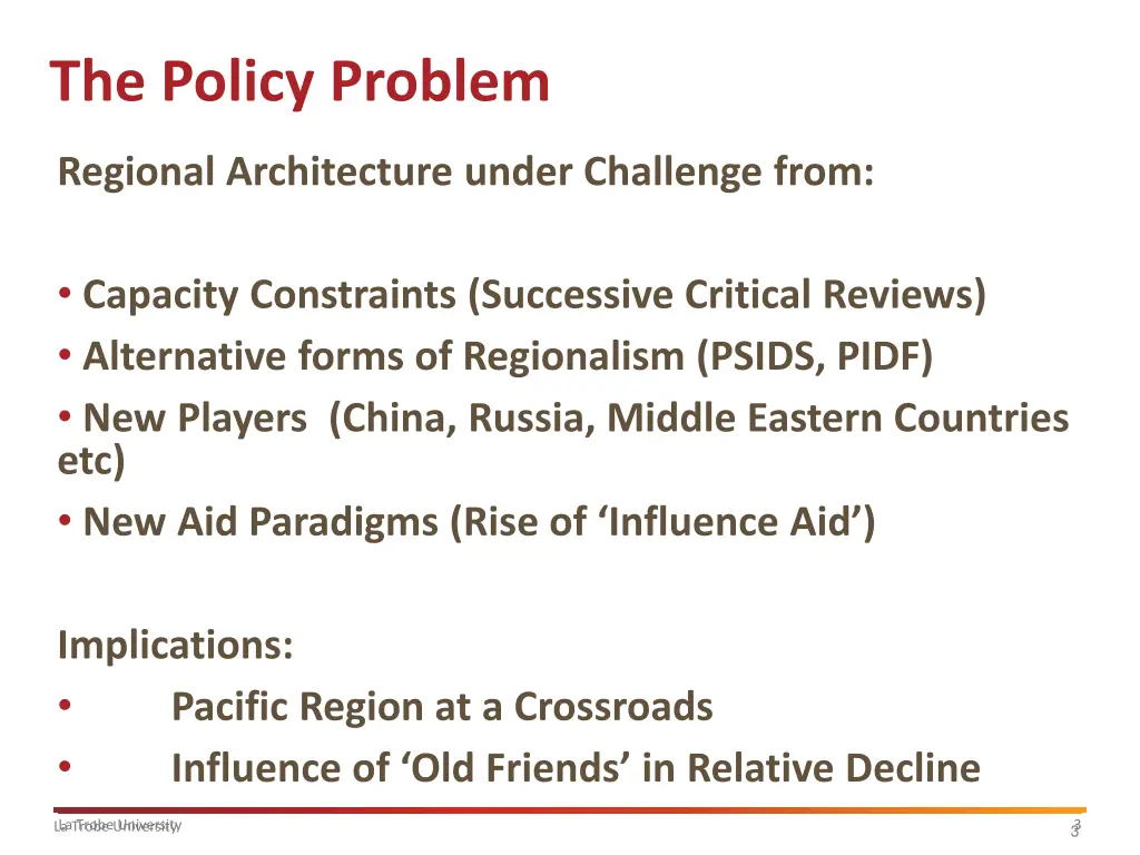 the policy problem