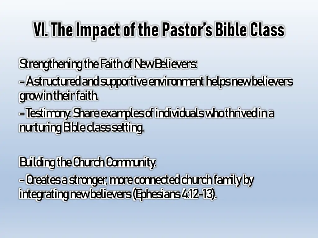 strengthening the faith of n ew b elievers