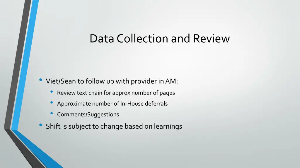 data collection and review