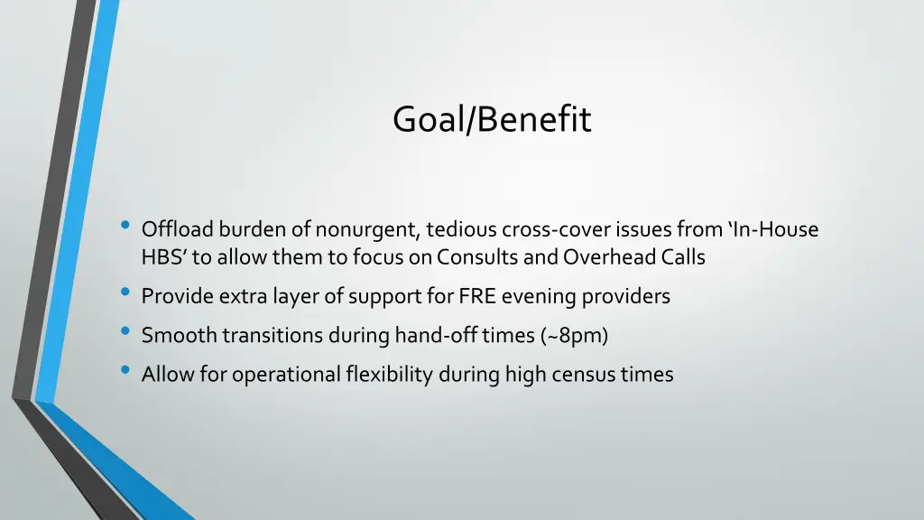 goal benefit