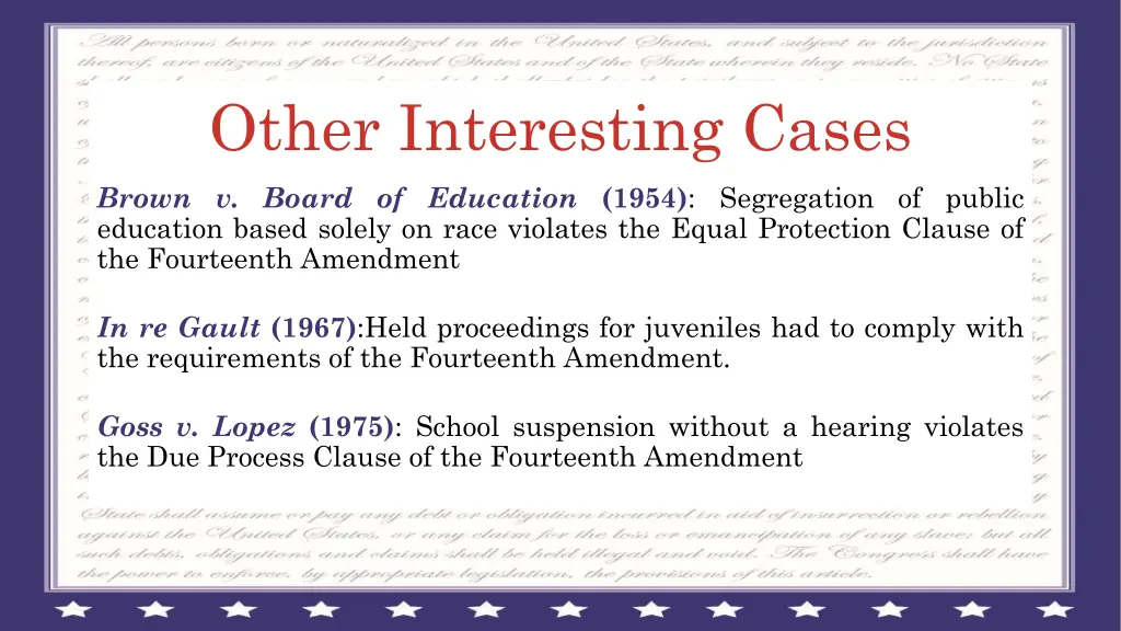 other interesting cases