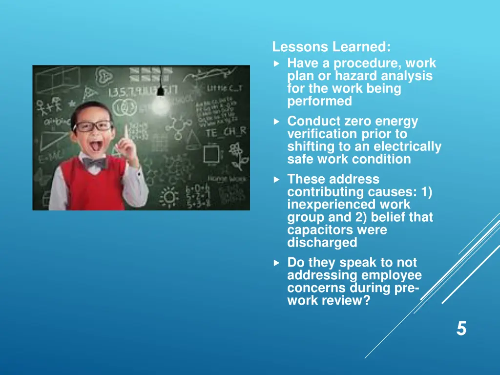 lessons learned have a procedure work plan