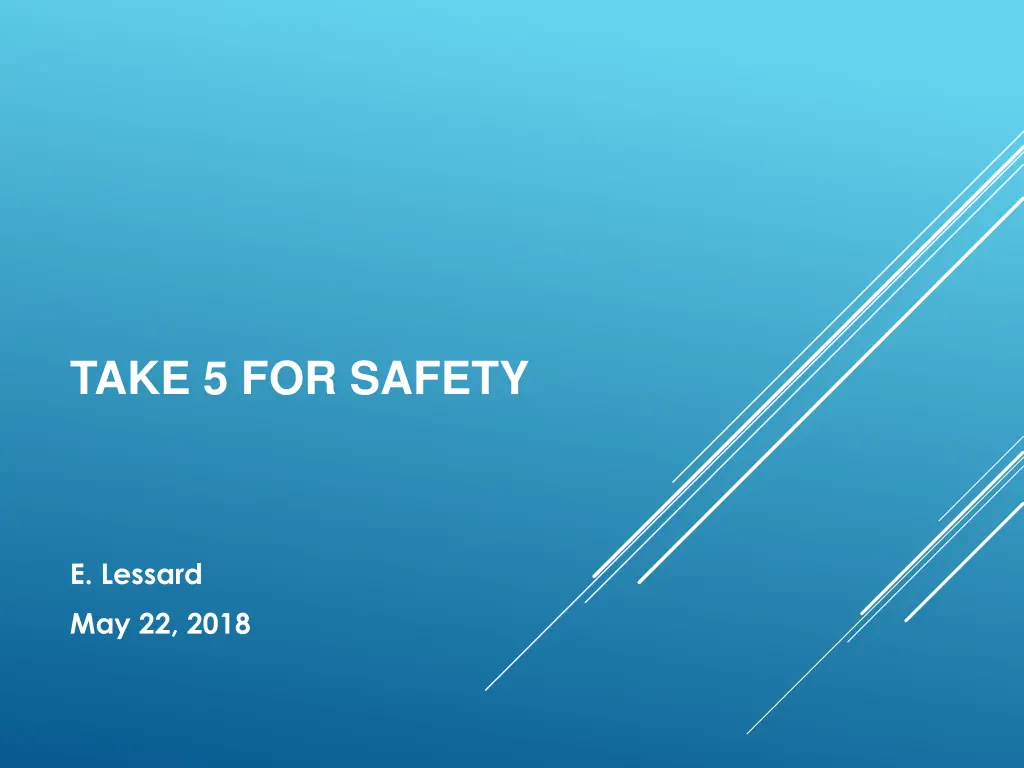 take 5 for safety